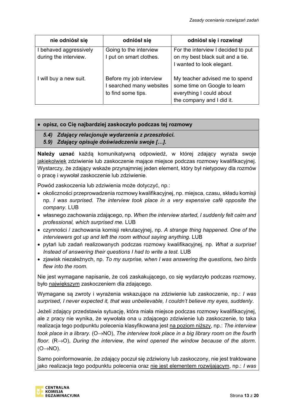 odpowiedzi - język angielski podstawowy - matura 2021 - maj-13