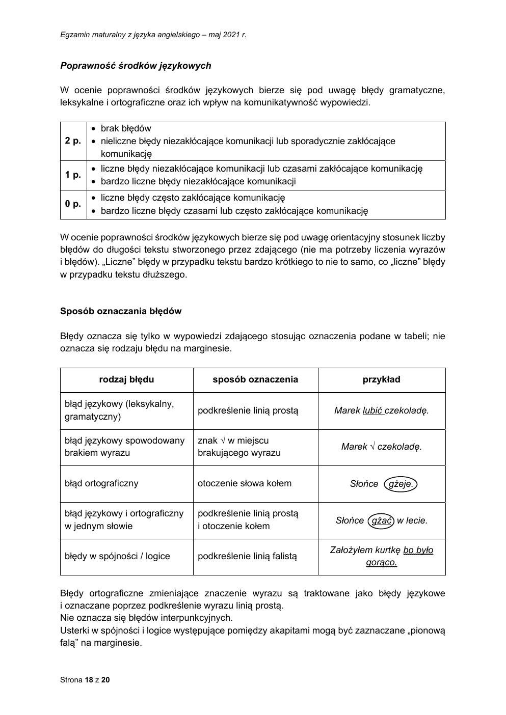 odpowiedzi - język angielski podstawowy - matura 2021 - maj-18