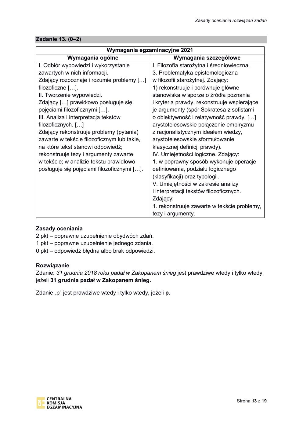 odpowiedzi - filozofia rozszerzony - matura 2021 - maj-13