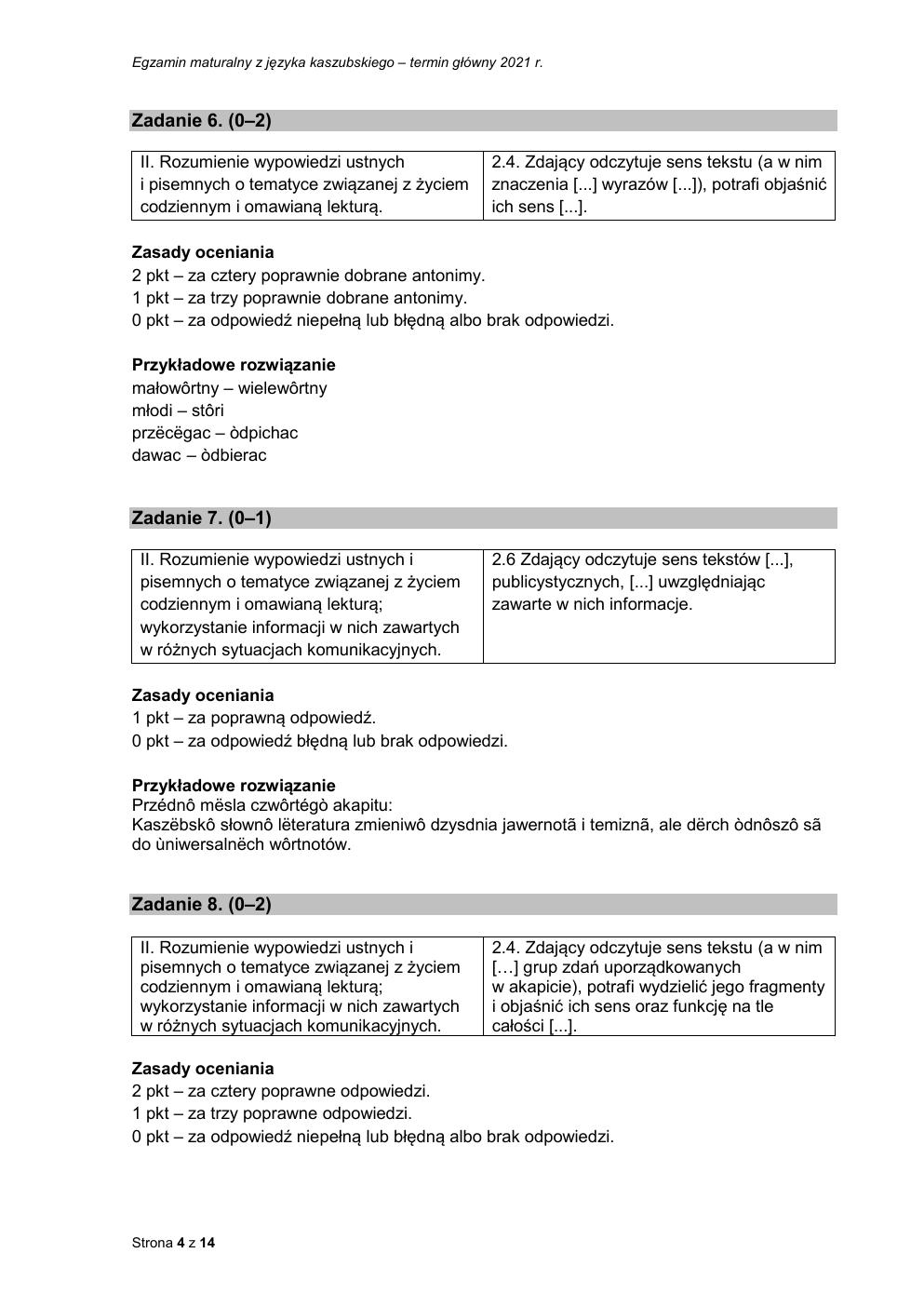 odpowiedzi - język kaszubski rozszerzony - matura 2021 - maj-04