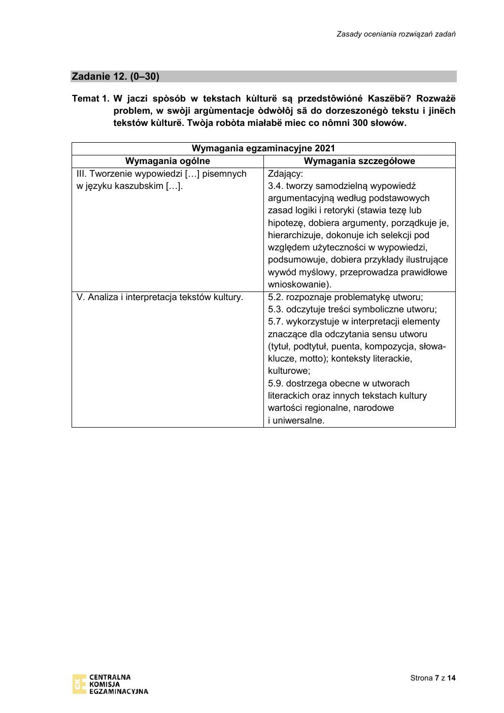 odpowiedzi - język kaszubski rozszerzony - matura 2021 - maj-07