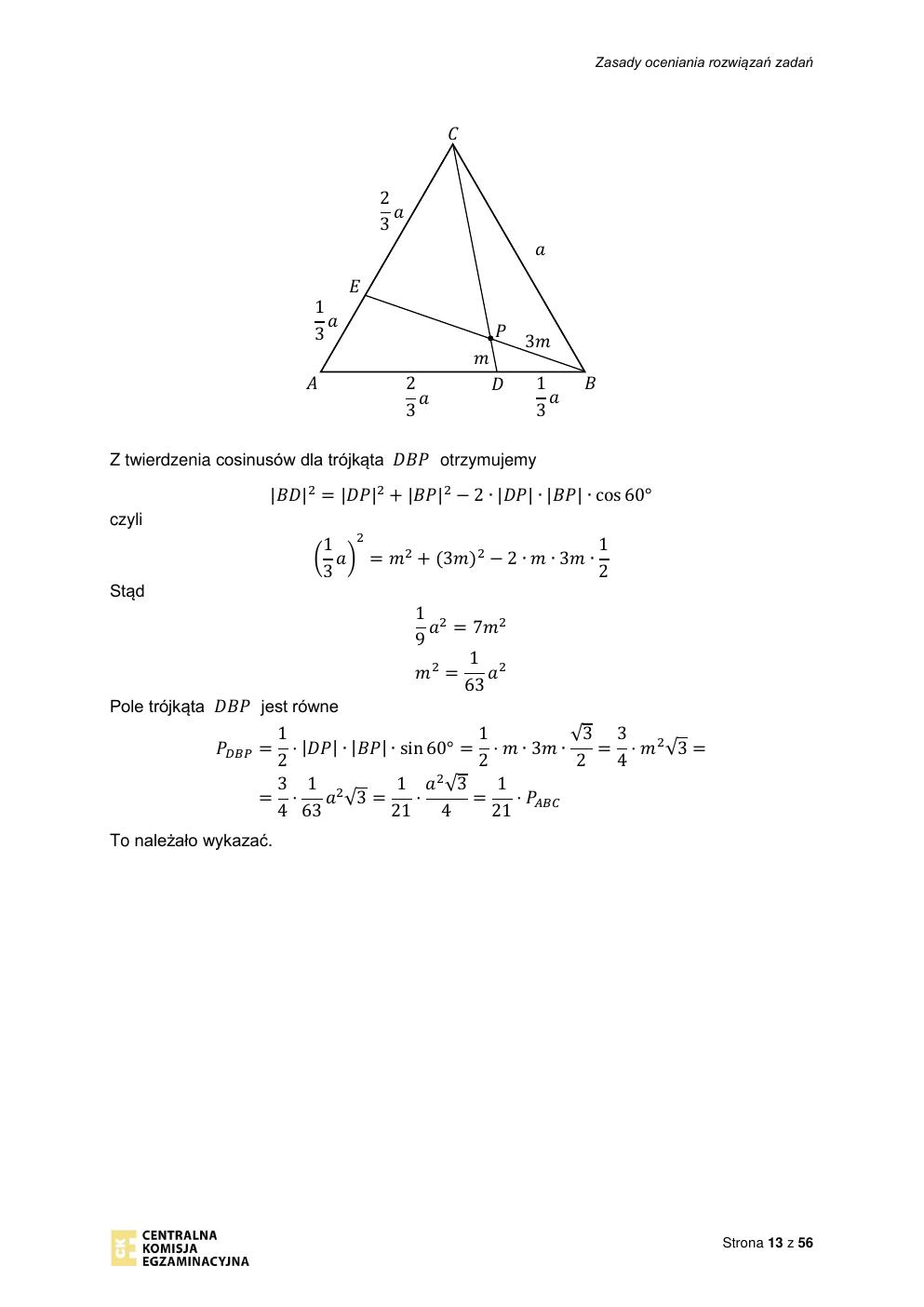 odpowiedzi - matematyka rozszerzony - matura 2021 - maj-13