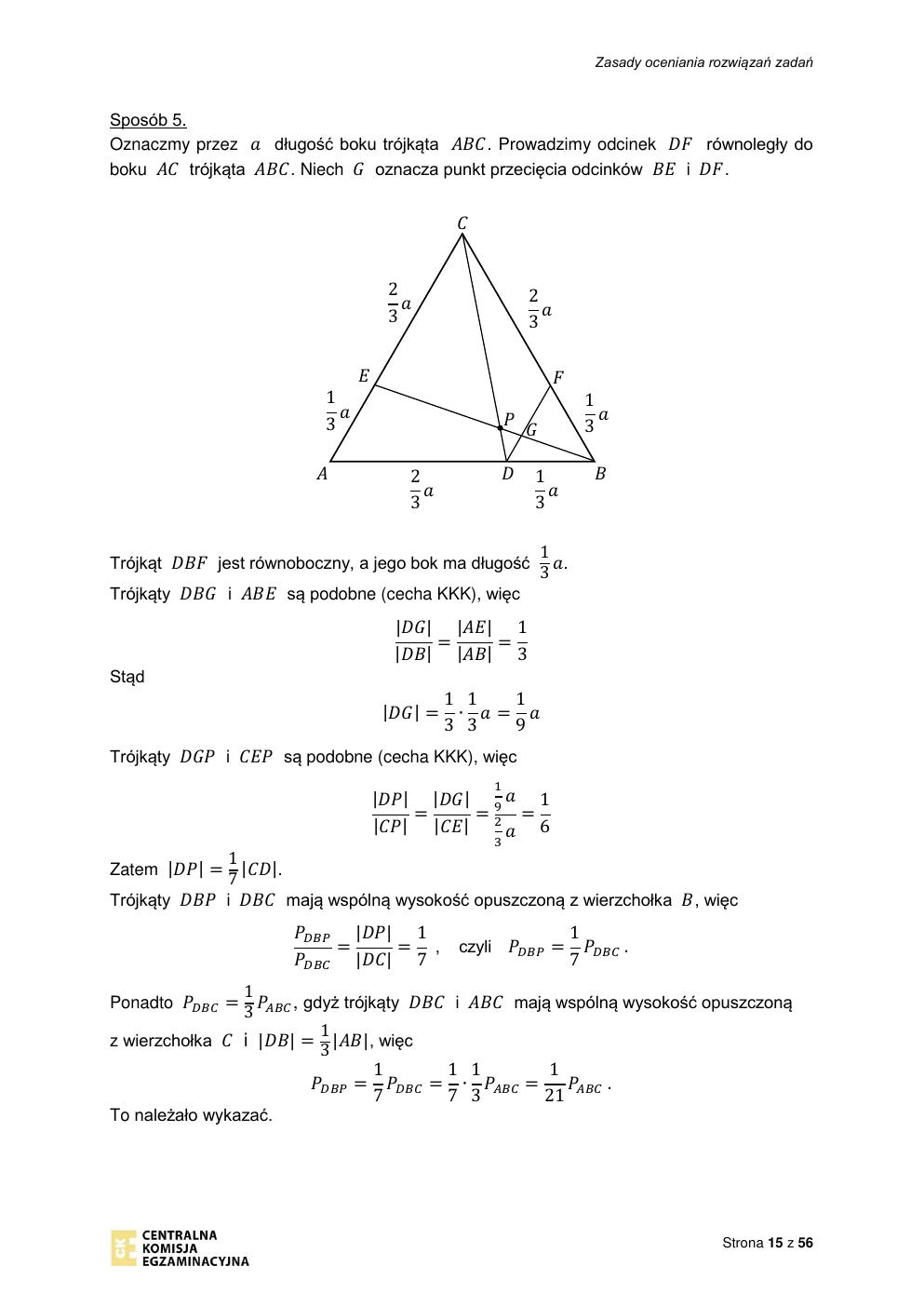 odpowiedzi - matematyka rozszerzony - matura 2021 - maj-15