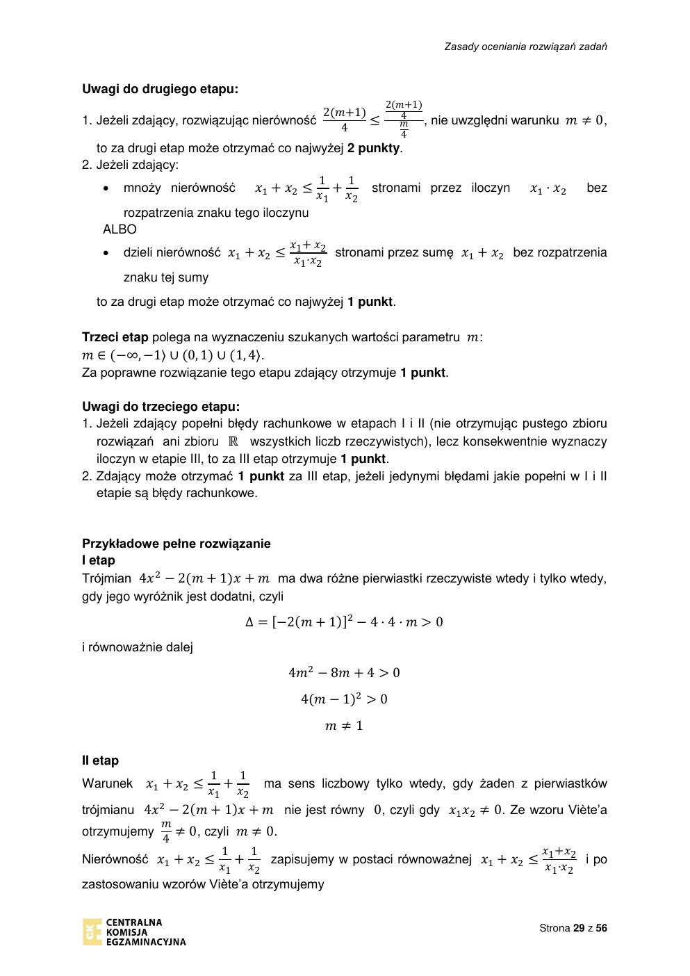 odpowiedzi - matematyka rozszerzony - matura 2021 - maj-29