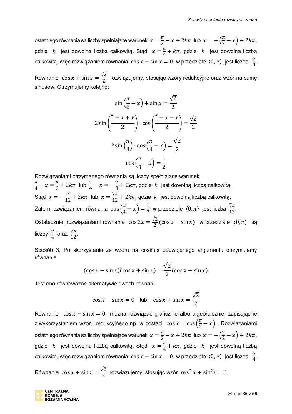 odpowiedzi - matematyka rozszerzony - matura 2021 - maj-35