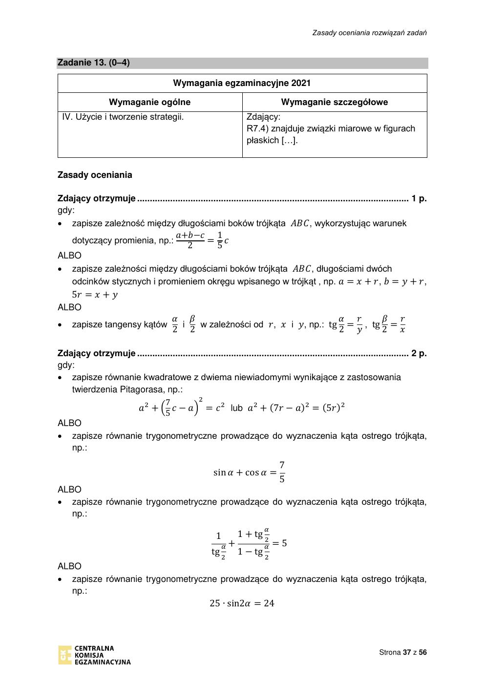 odpowiedzi - matematyka rozszerzony - matura 2021 - maj-37