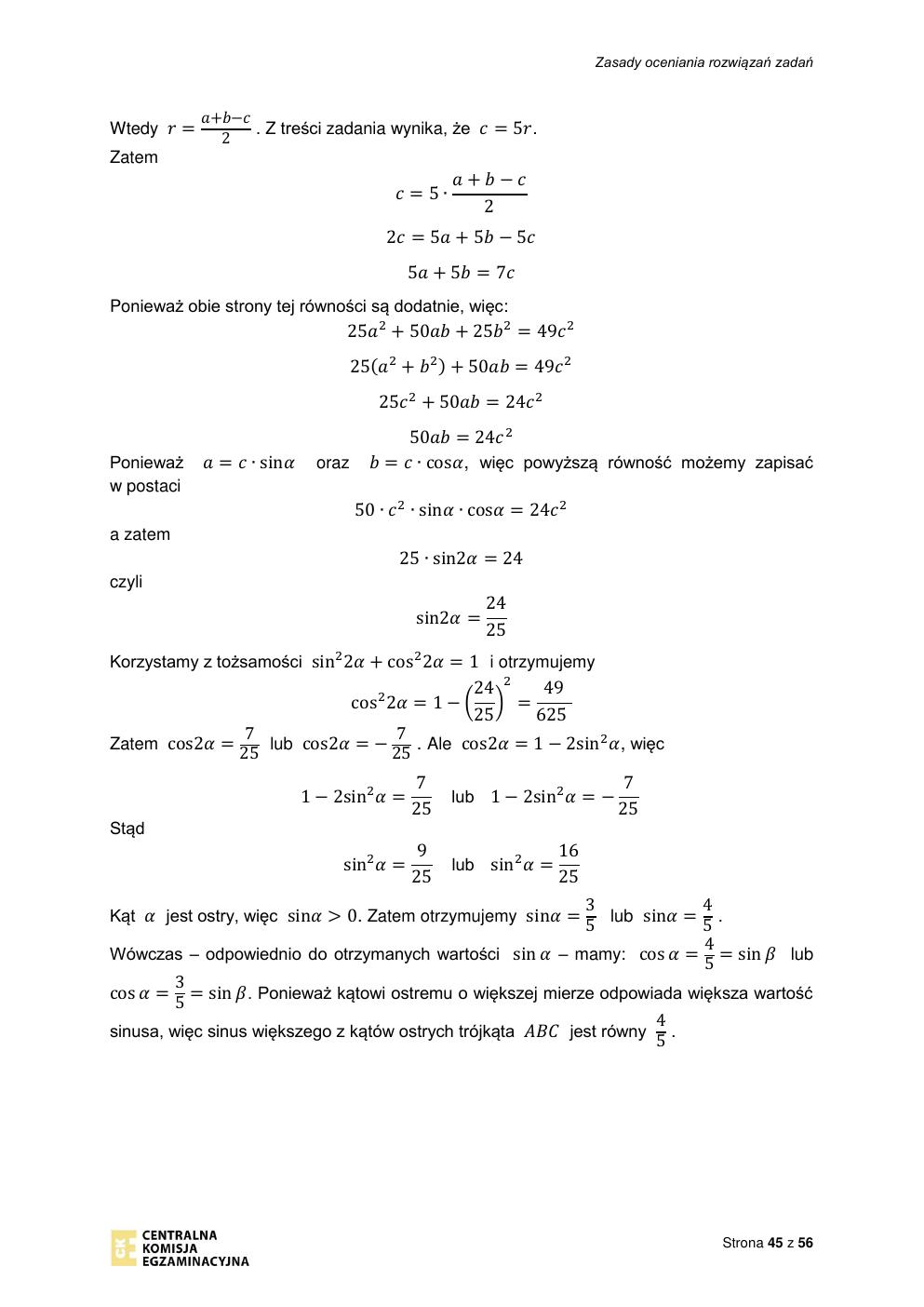 odpowiedzi - matematyka rozszerzony - matura 2021 - maj-45