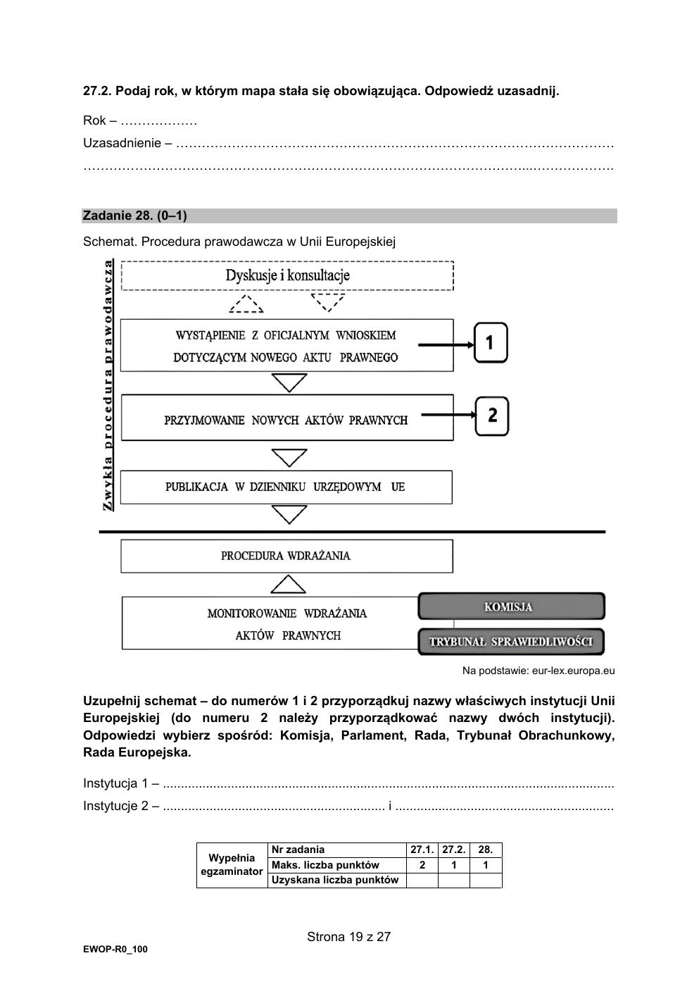 arkusz - WOS rozszerzony - matura 2021 - maj-19