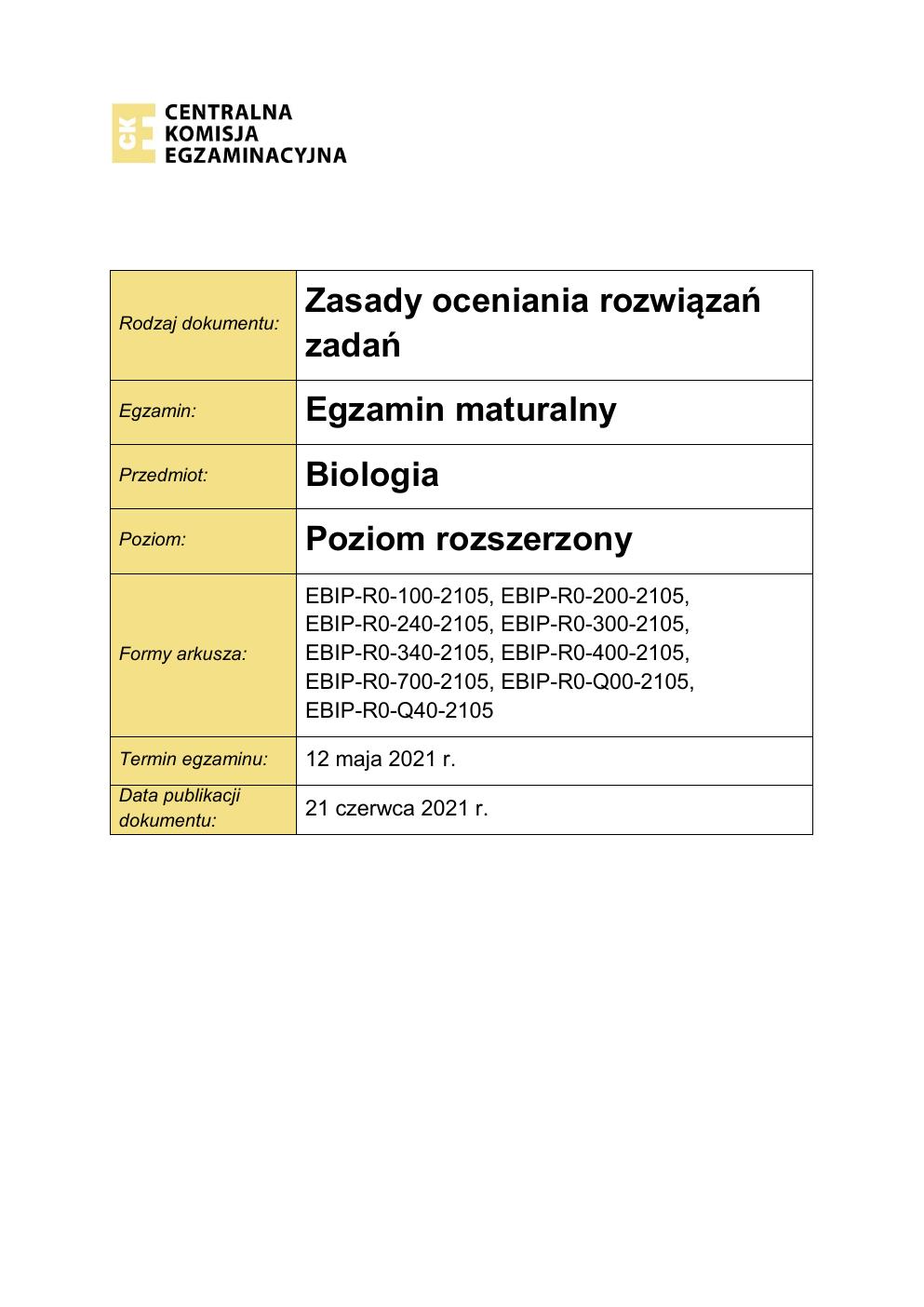 odpowiedzi - biologia rozszerzony - matura 2021 - maj-01