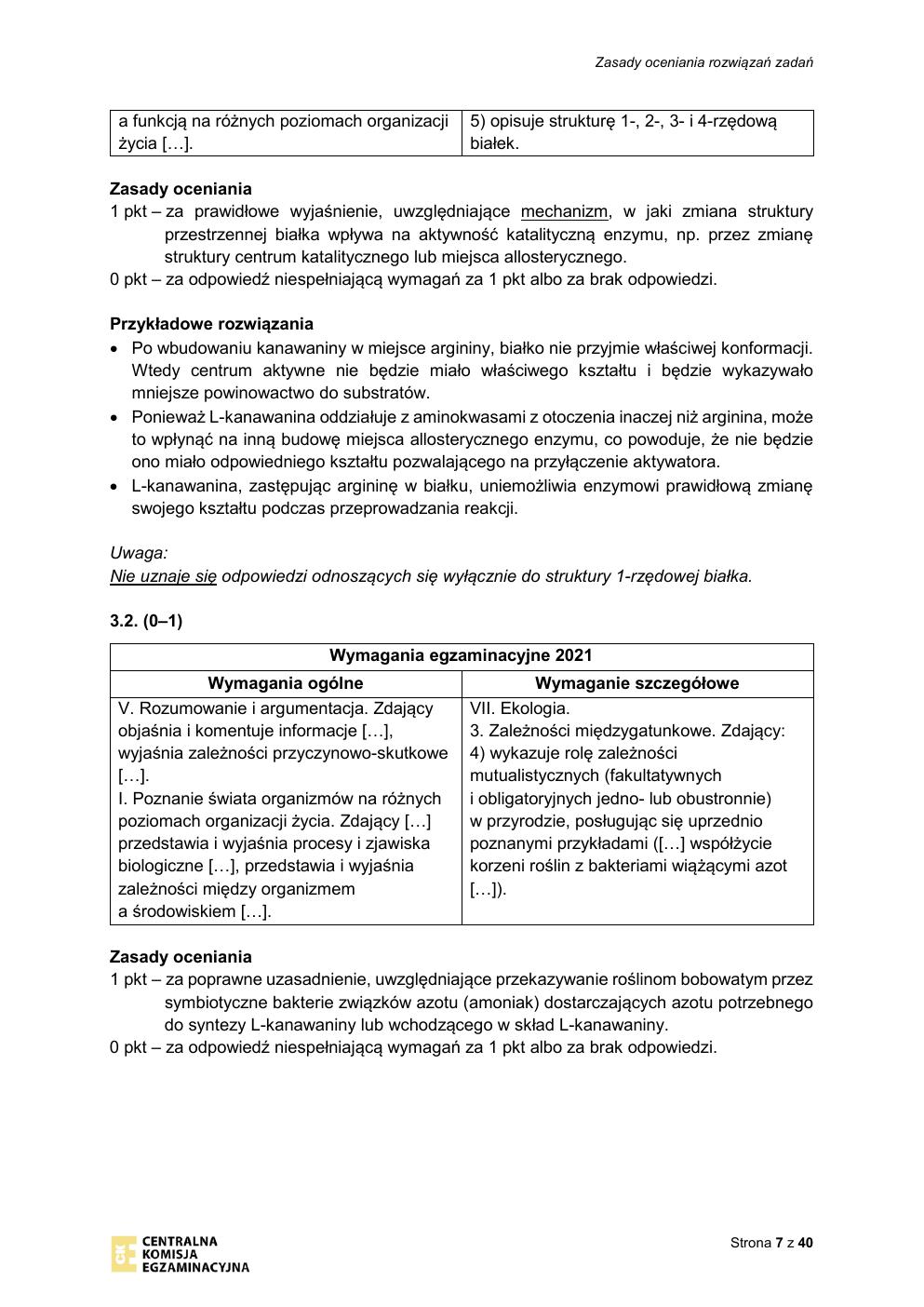 odpowiedzi - biologia rozszerzony - matura 2021 - maj-07