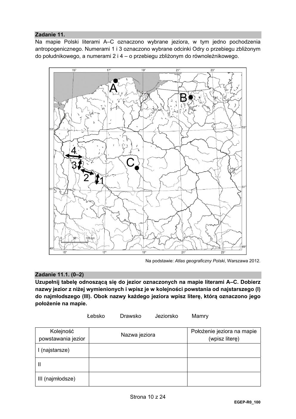 arkusz - geografia rozszerzony - matura 2021 - maj-10