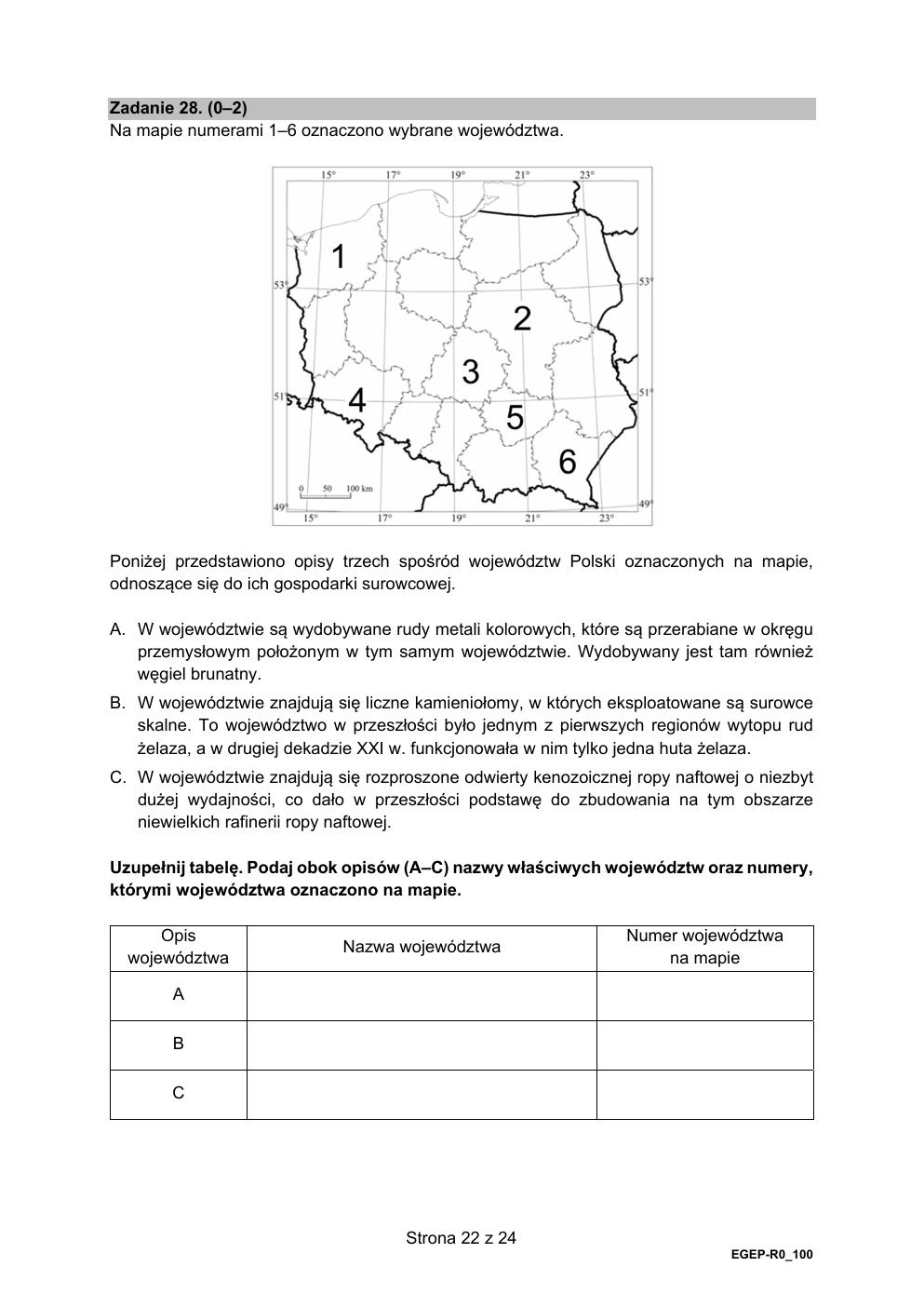 arkusz - geografia rozszerzony - matura 2021 - maj-22