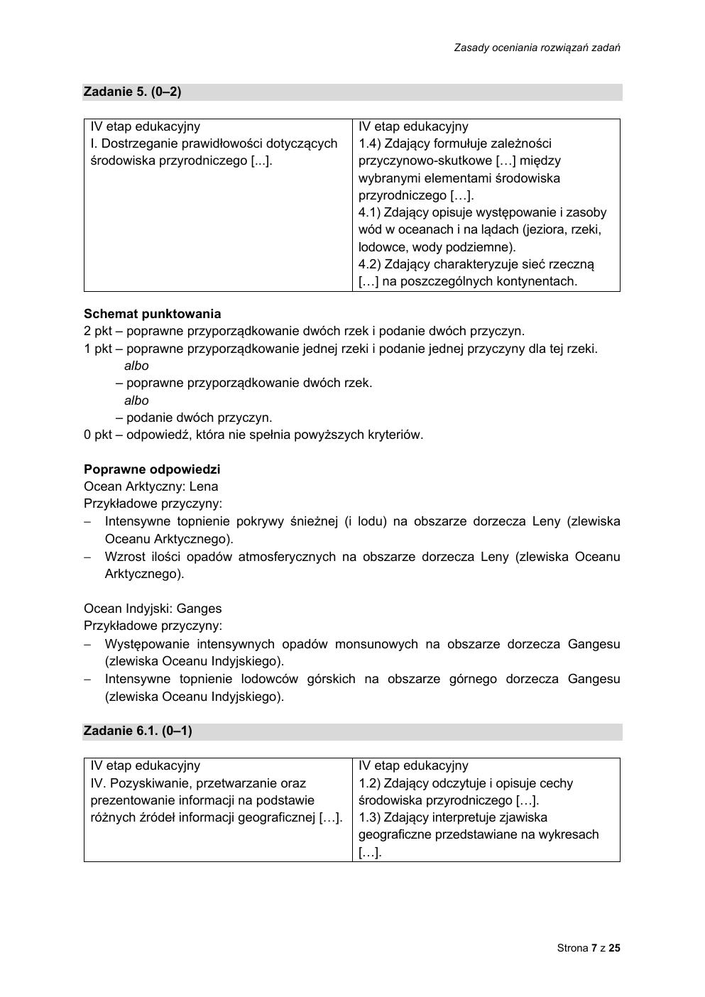 odpowiedzi - geografia rozszerzony - matura 2021 - maj-07