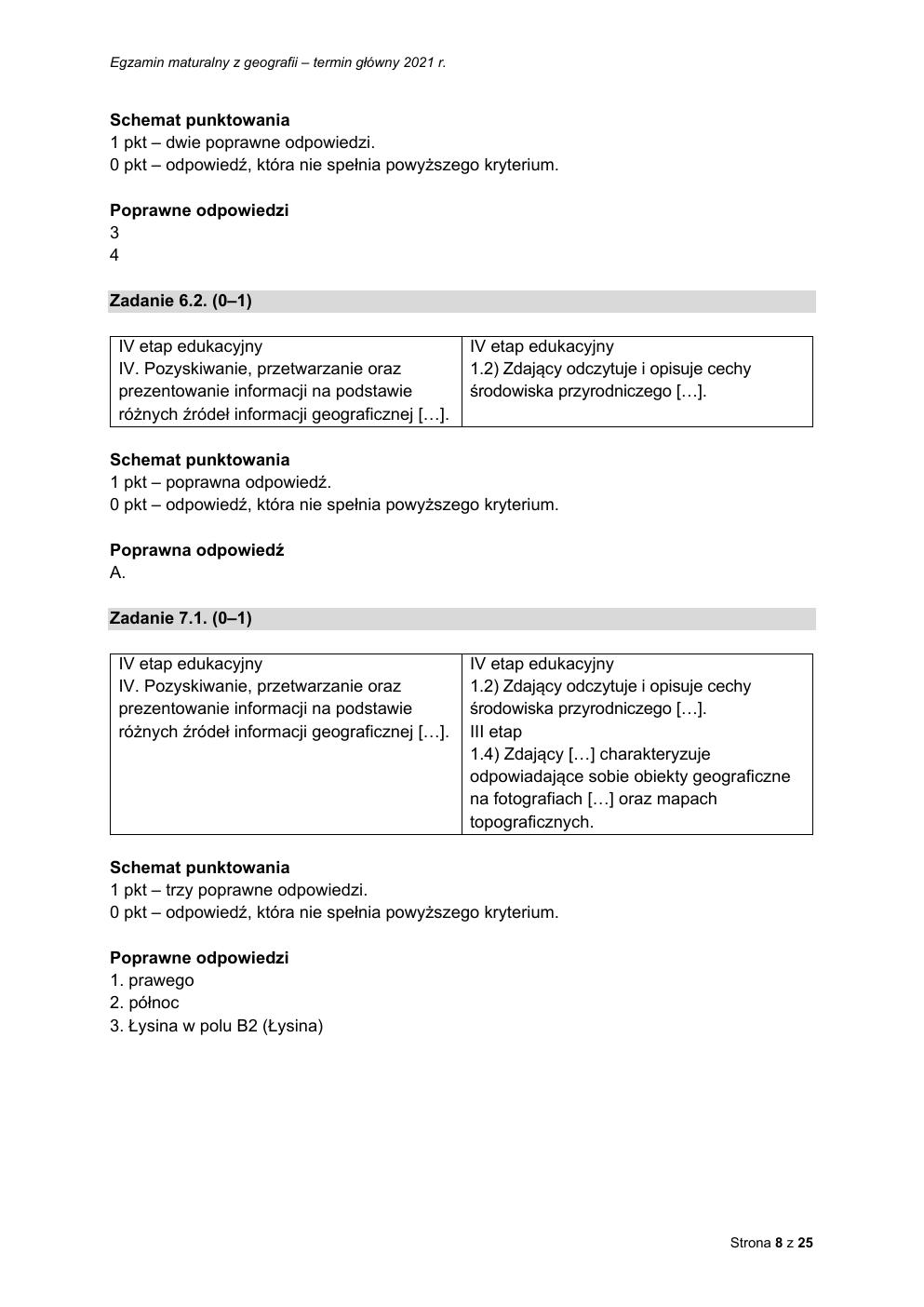 odpowiedzi - geografia rozszerzony - matura 2021 - maj-08