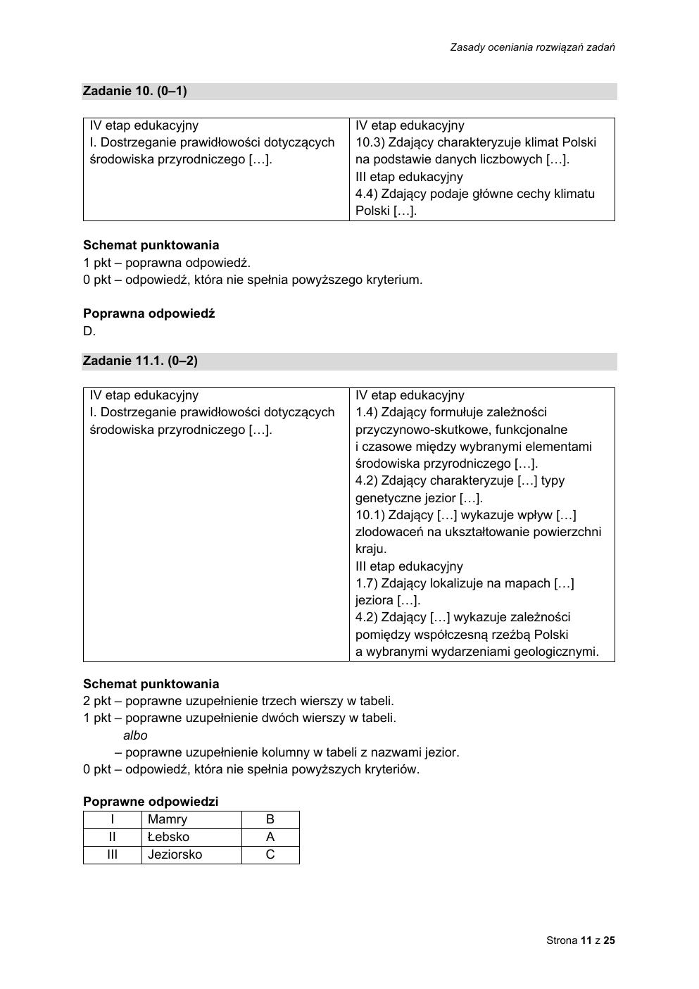 odpowiedzi - geografia rozszerzony - matura 2021 - maj-11