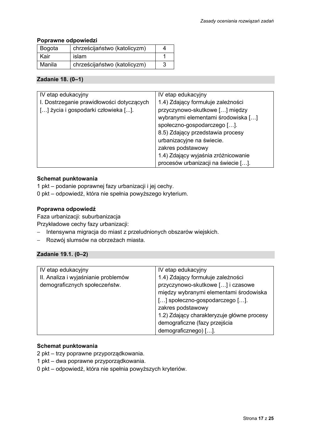 odpowiedzi - geografia rozszerzony - matura 2021 - maj-17