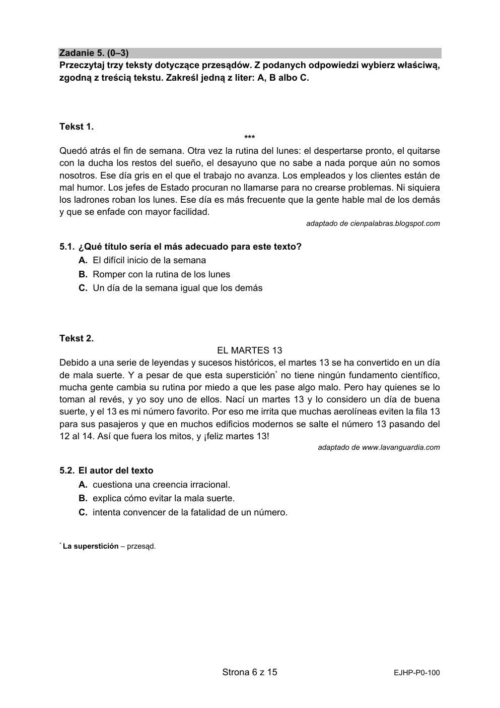 arkusz - język hiszpański podstawowy - matura 2021 - maj-06