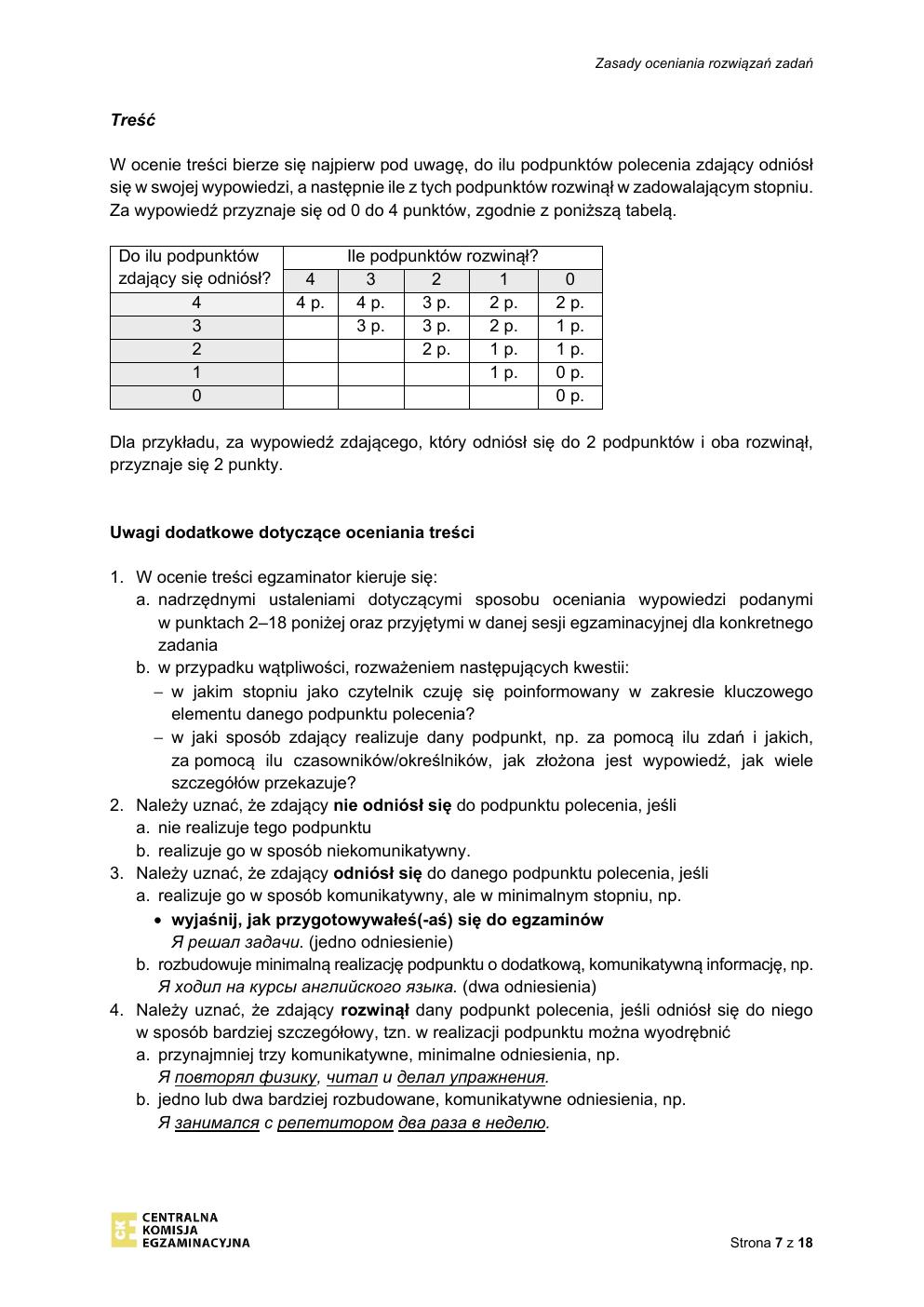 odpowiedzi - język rosyjski podstawowy - matura 2021 - maj-07