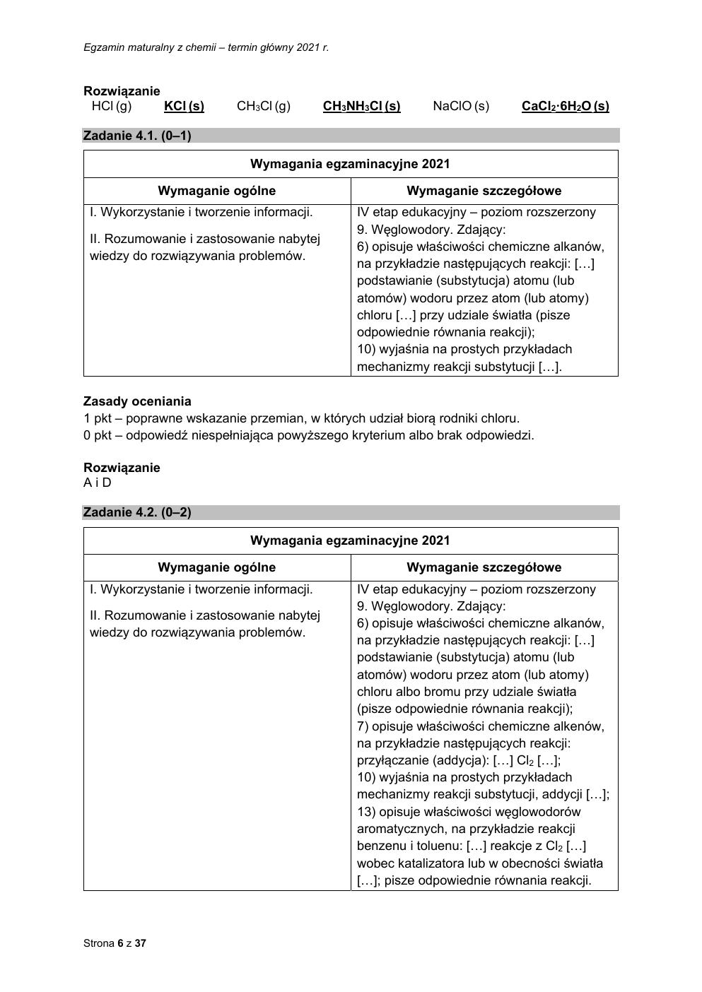 odpowiedzi - chemia rozszerzony - matura 2021 - maj-06