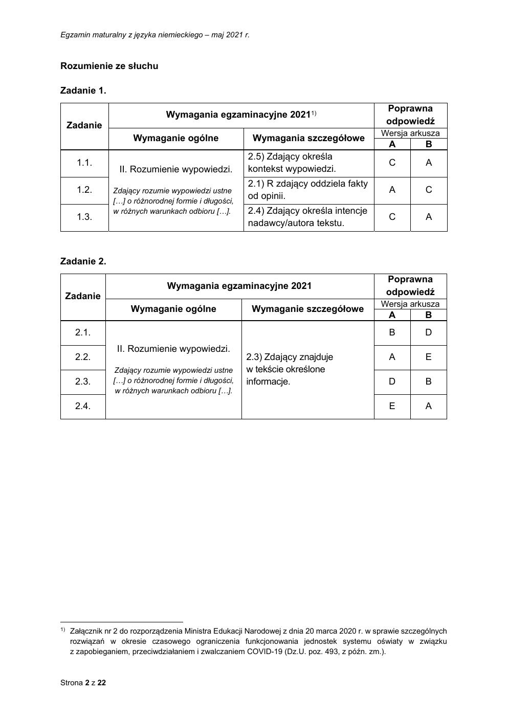 odpowiedzi - język niemiecki rozszerzony - matura 2021 - maj-02