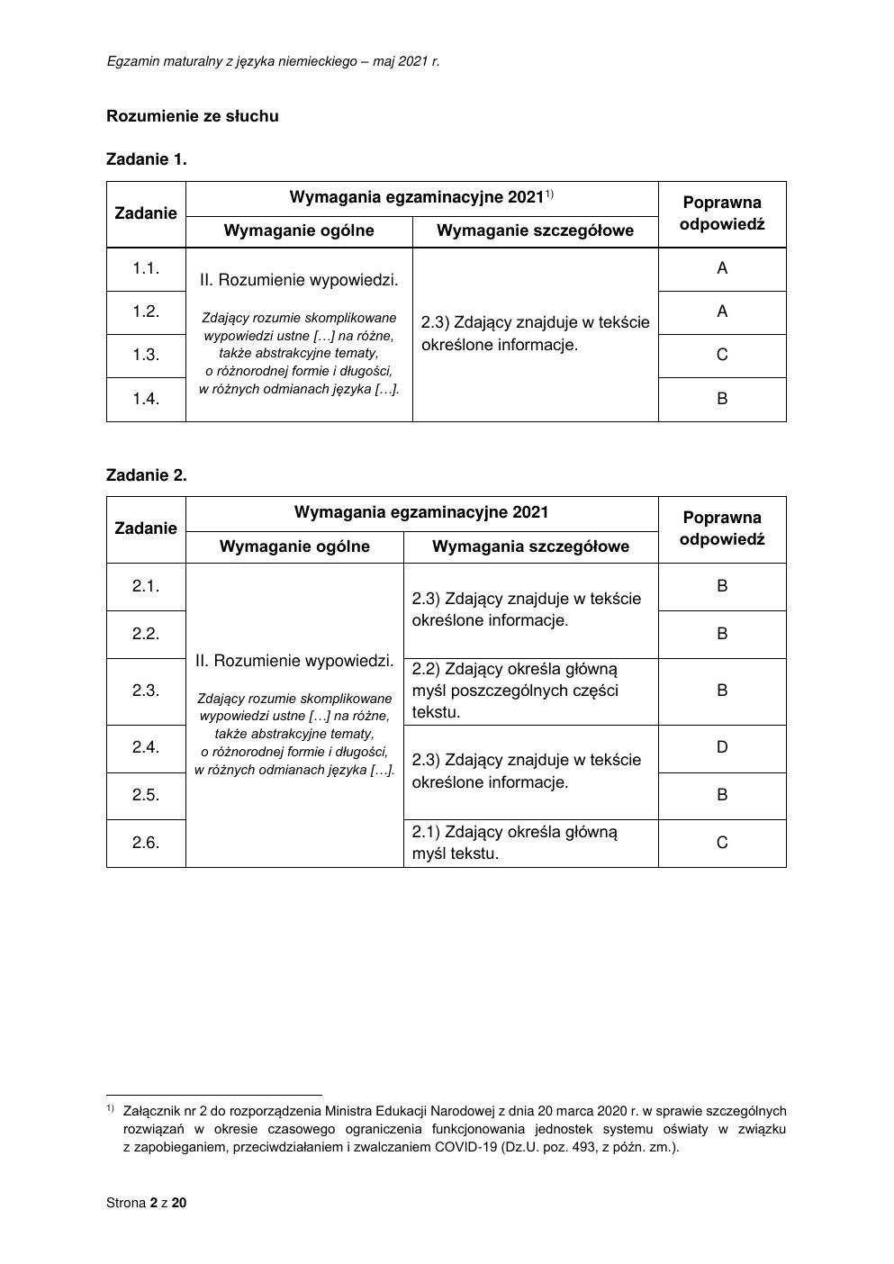 odpowiedzi - język niemiecki dwujęzyczny - matura 2021 - maj-02