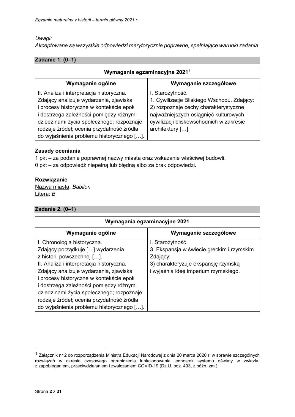 odpowiedzi - historia rozszerzony - matura 2021 - maj-02