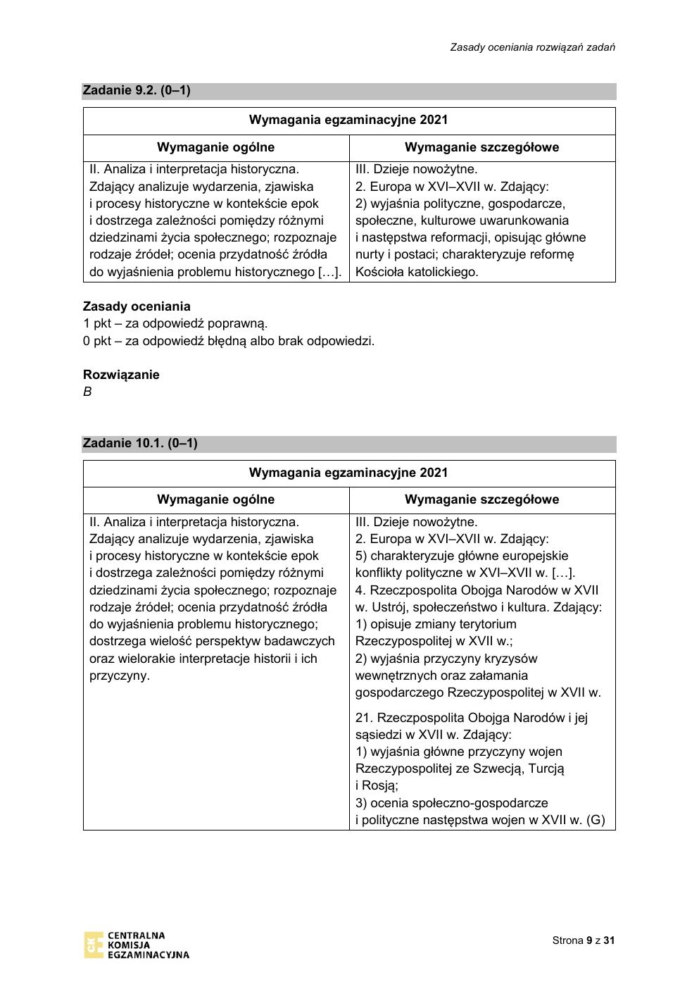 odpowiedzi - historia rozszerzony - matura 2021 - maj-09