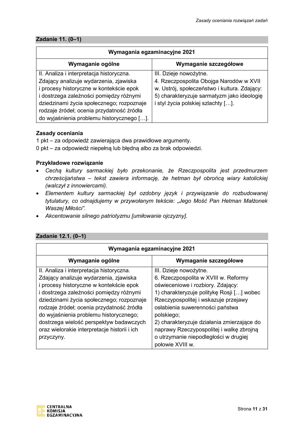 odpowiedzi - historia rozszerzony - matura 2021 - maj-11