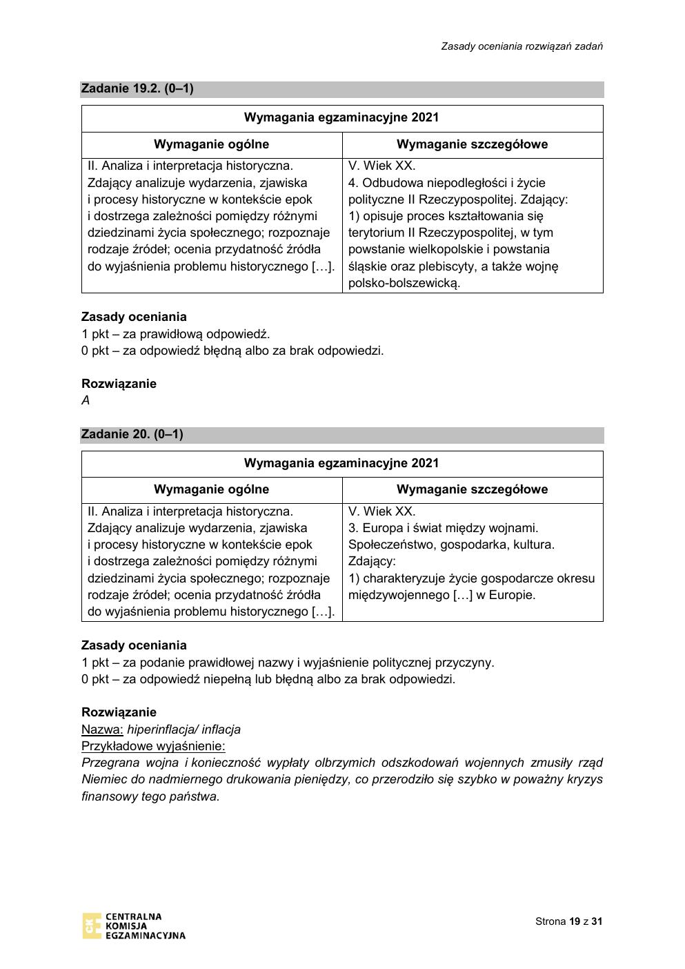 odpowiedzi - historia rozszerzony - matura 2021 - maj-19