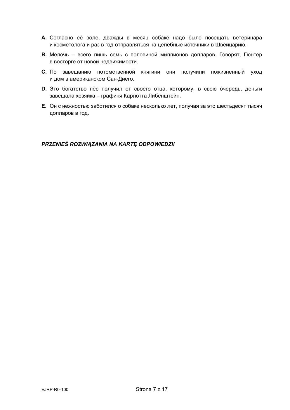 arkusz - język rosyjski rozszerzony - matura 2021 - maj-07