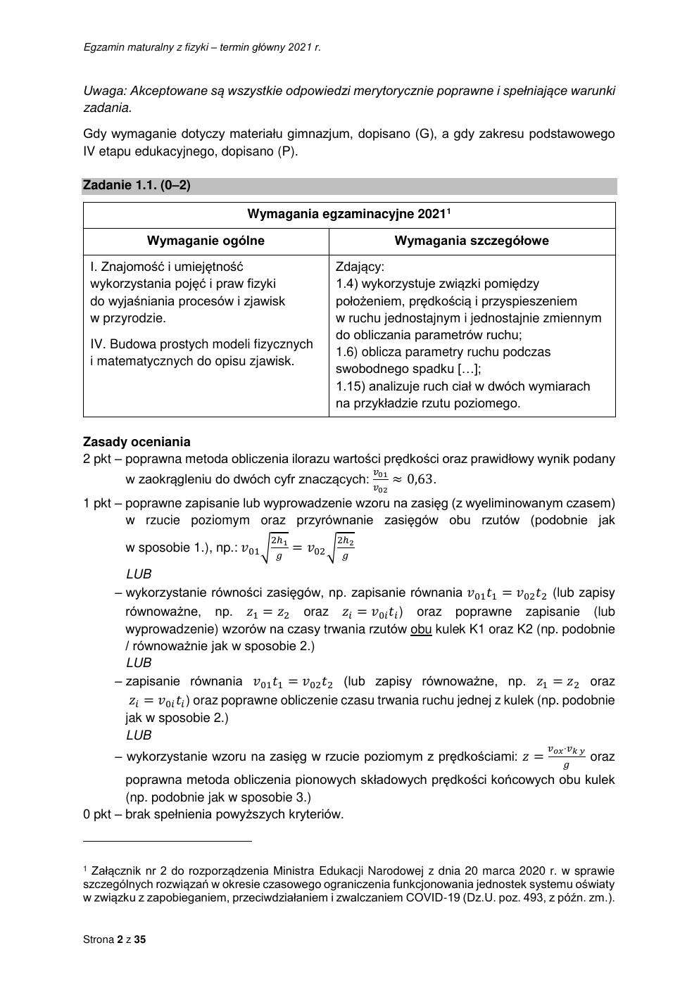 odpowiedzi - fizyka rozszerzony - matura 2021 - maj-02