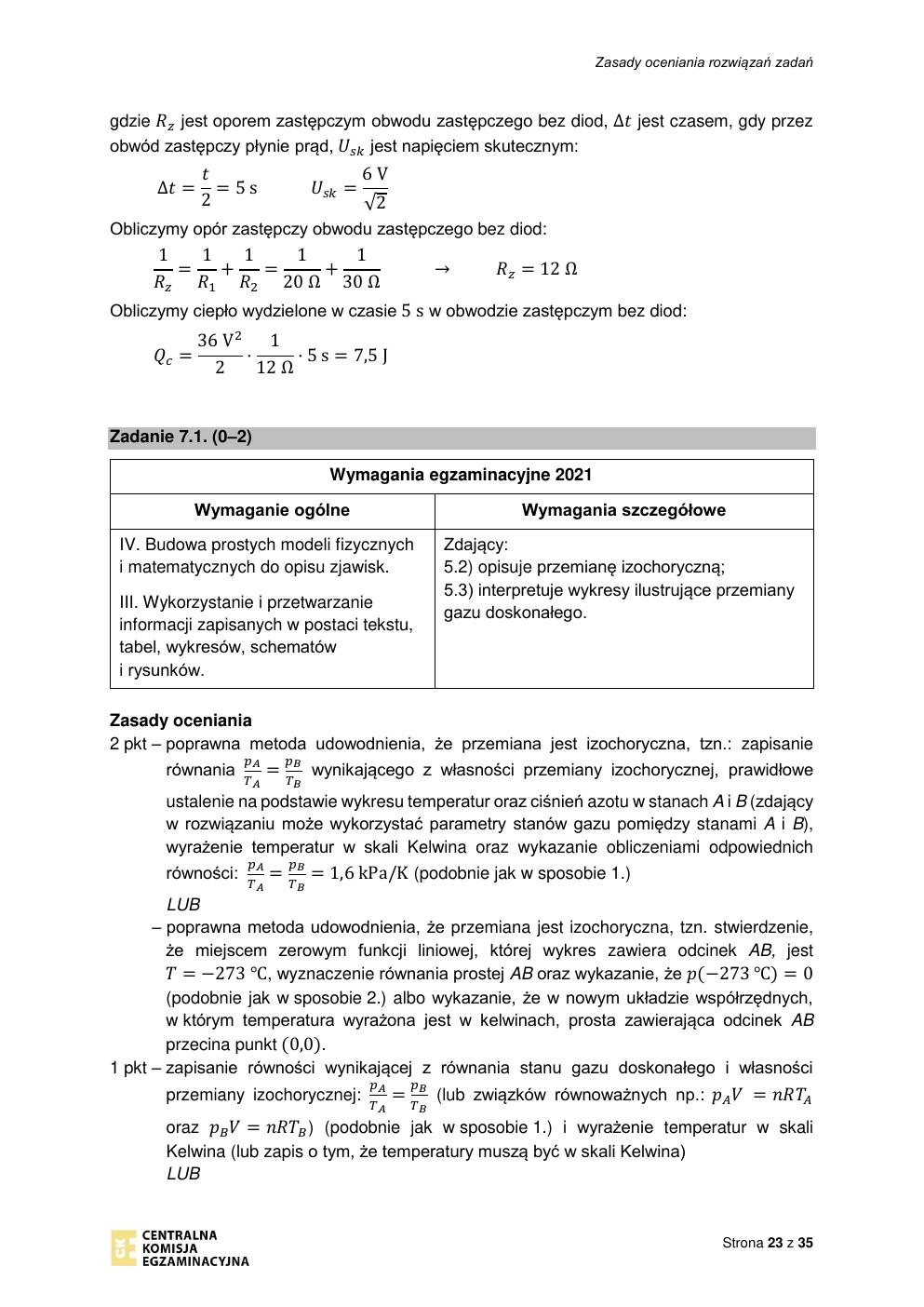 odpowiedzi - fizyka rozszerzony - matura 2021 - maj-23