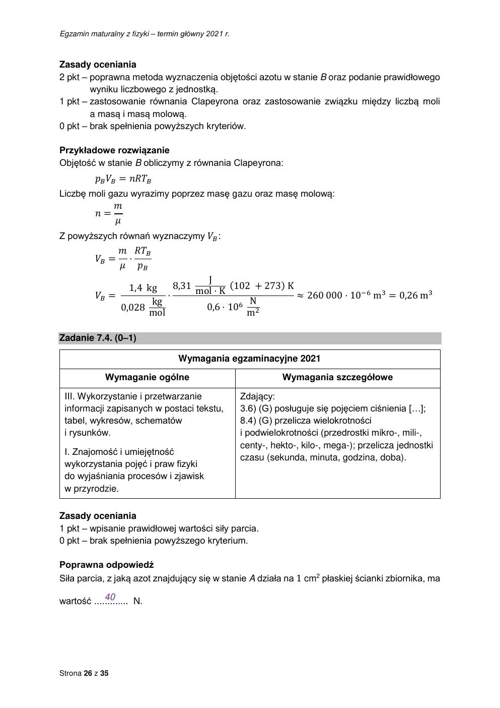 odpowiedzi - fizyka rozszerzony - matura 2021 - maj-26