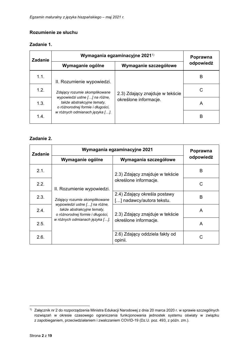 odpowiedzi - język hiszpański dwujęzyczny - matura 2021 - maj-02