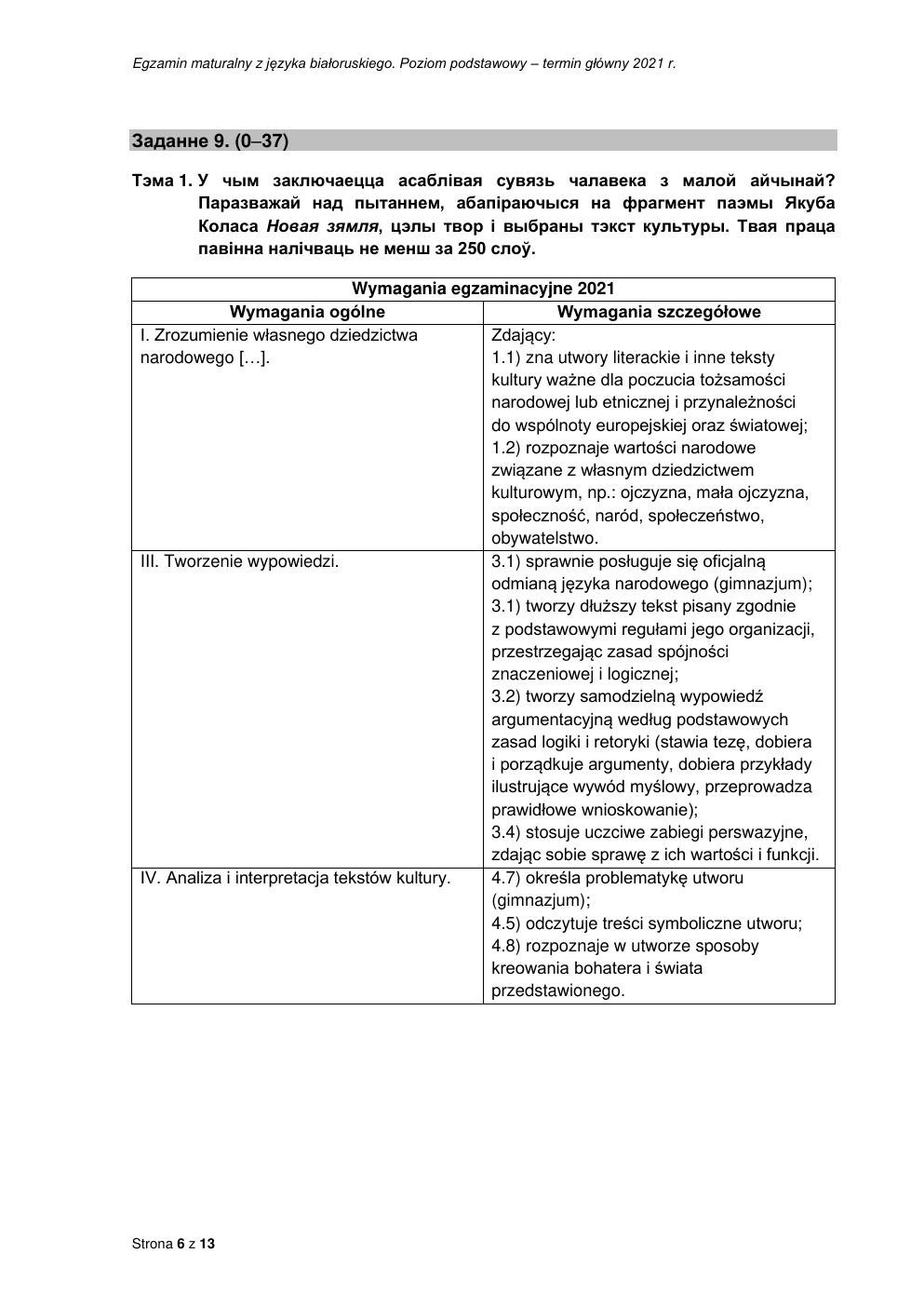 odpowiedzi - język białoruski podstawowy - matura maj 2021-06