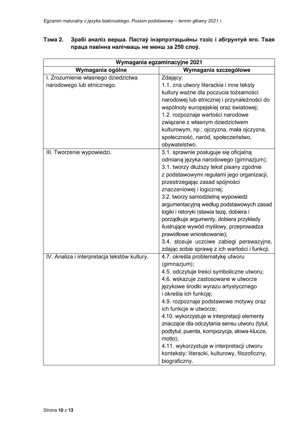 odpowiedzi - język białoruski podstawowy - matura maj 2021-10