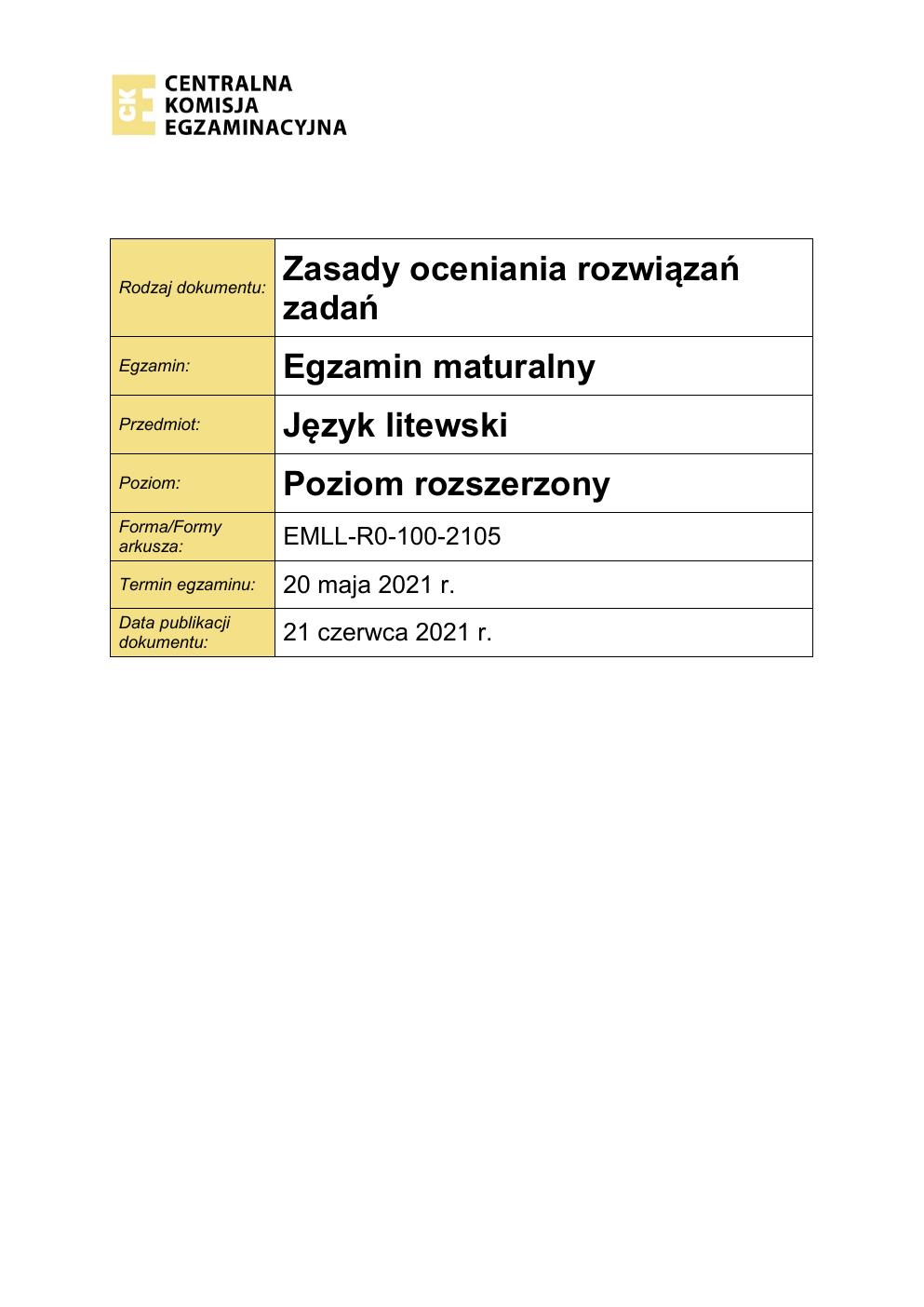 odpowiedzi - język litewski rozszerzony - matura maj 2021-1