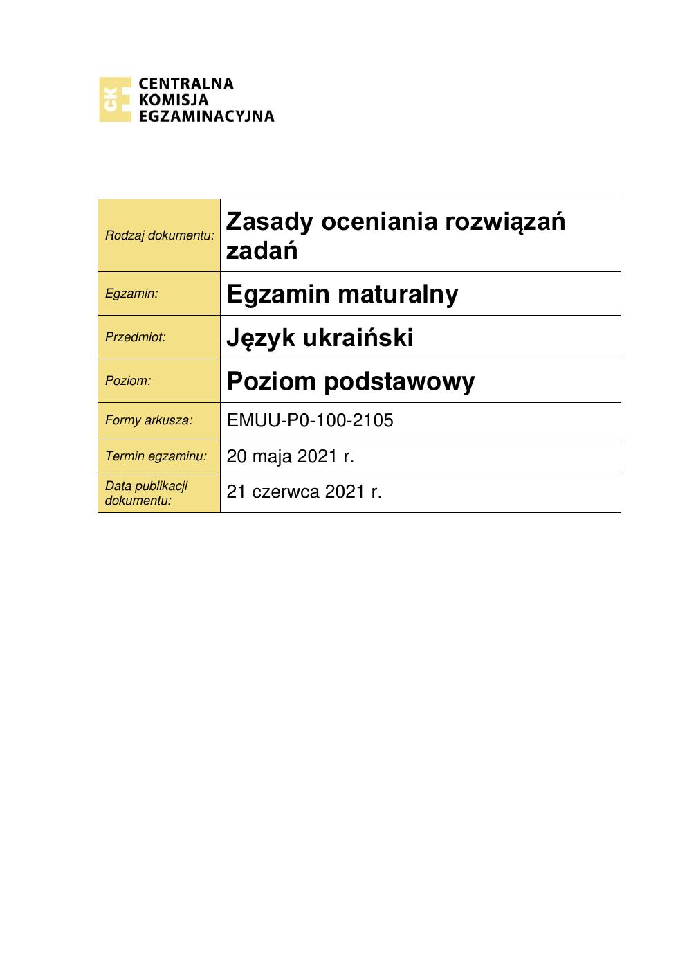 odpowiedzi - język ukraiński podstawowy - matura maj 2021-01
