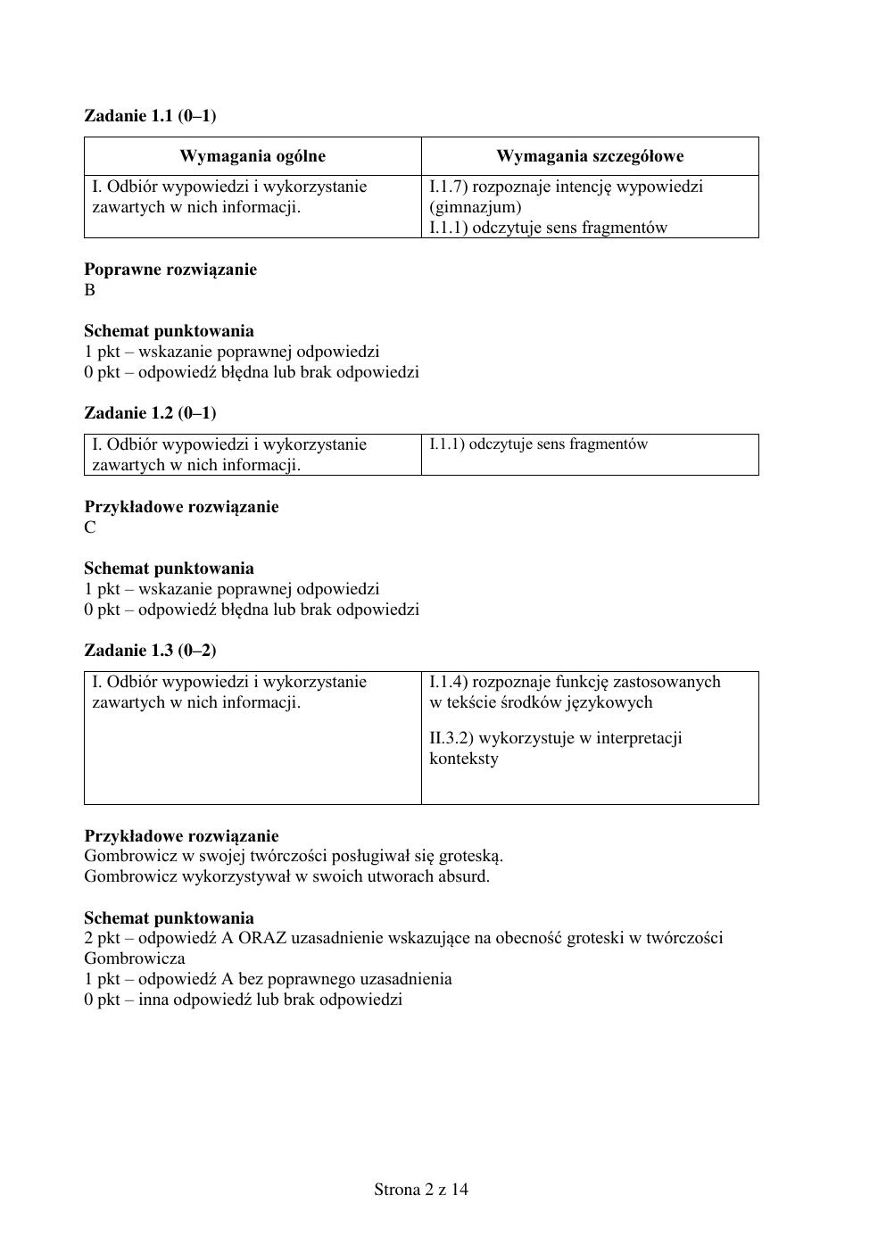 zasady oceniania - odpowiedzi - polski podstawowy - matura 2015 przykładowa-02