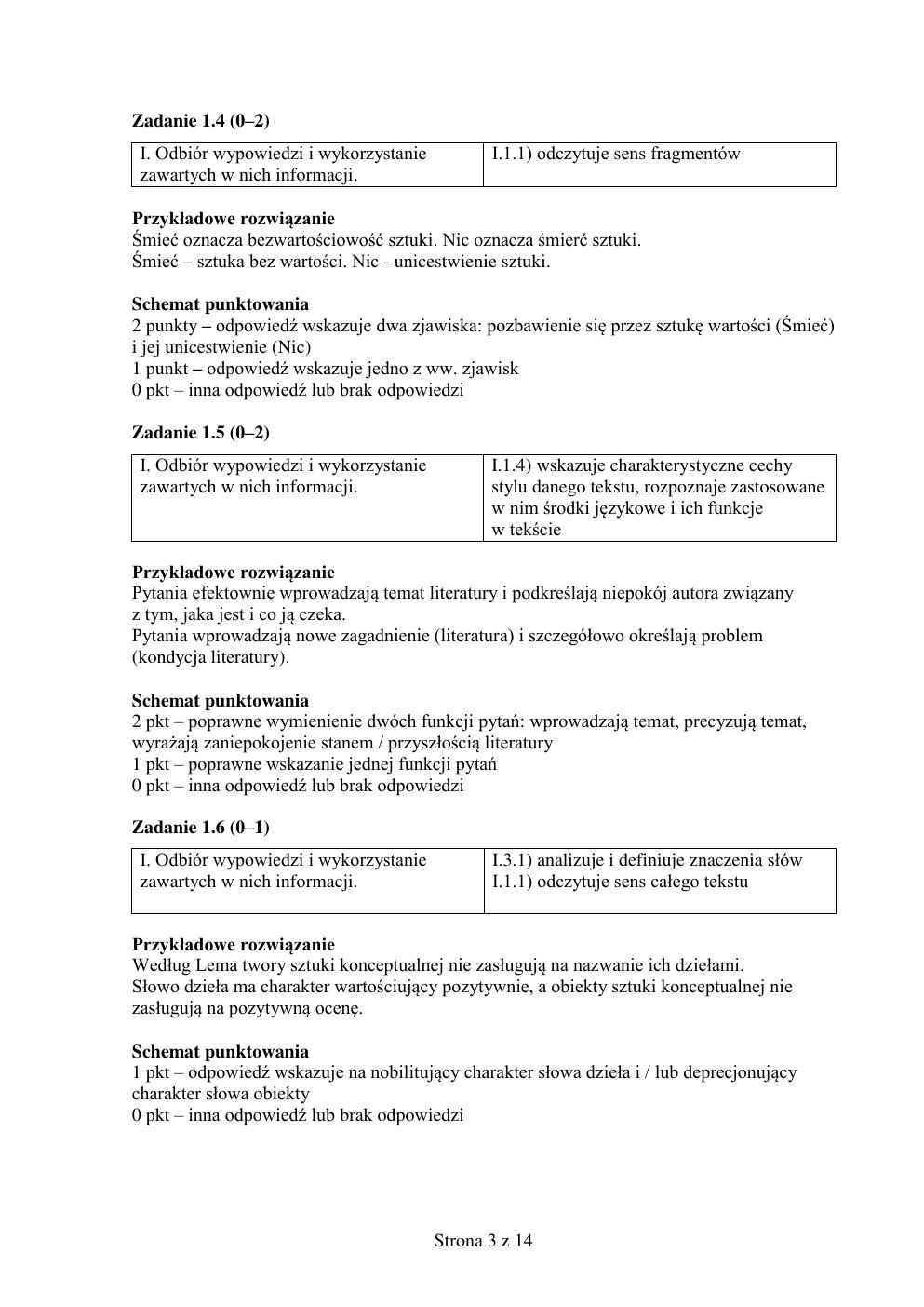 zasady oceniania - odpowiedzi - polski podstawowy - matura 2015 przykładowa-03