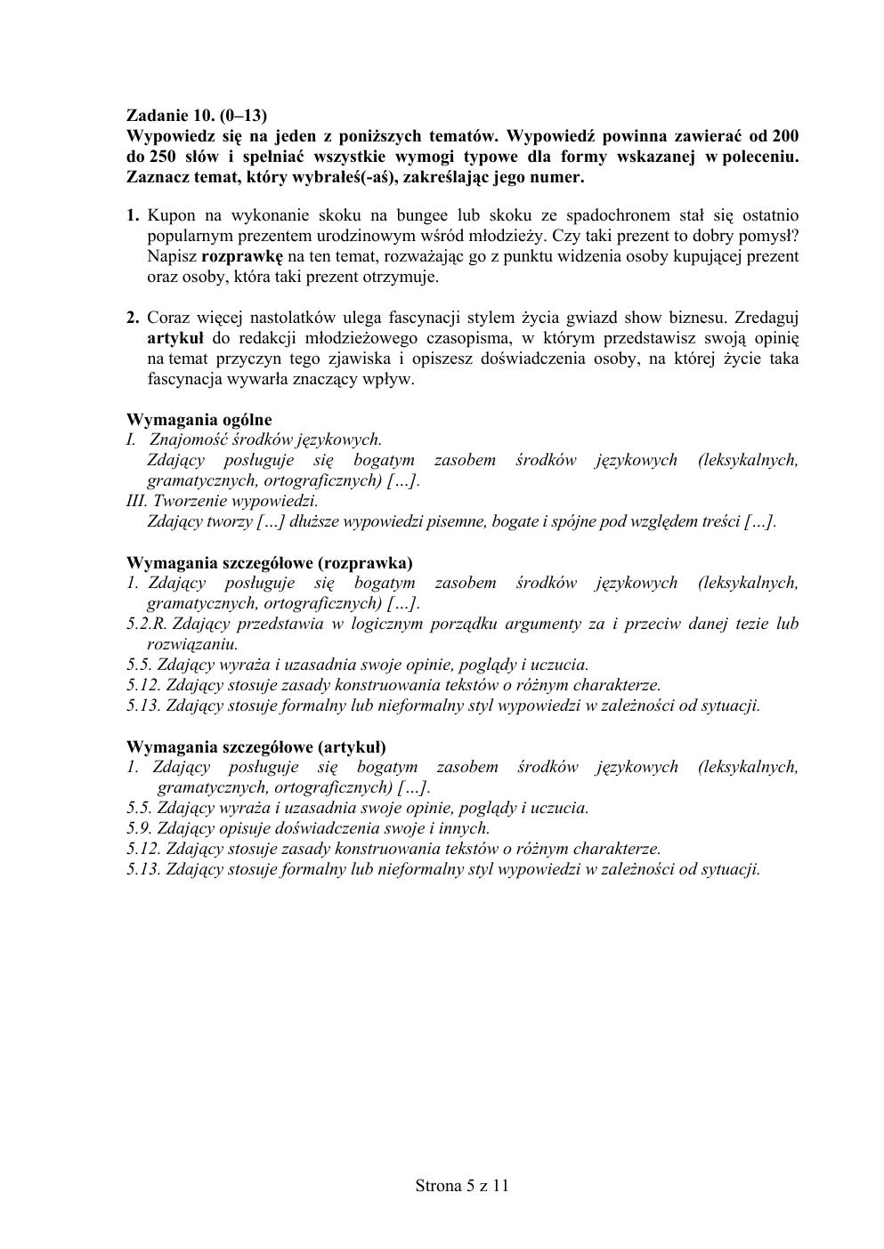 zasady oceniania - odpowiedzi - angielski rozszerzony - matura 2015 przykładowa-05