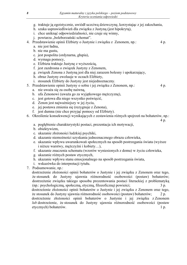 Odpowiedzi - jezyk polski, p. podstawowy, matura 2011-strona-08