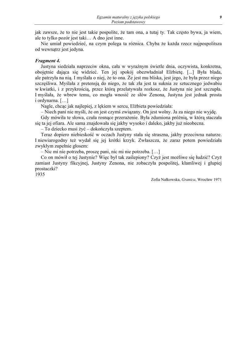 Pytania - jezyk polski, p. podstawowy, matura 2011-strona-09