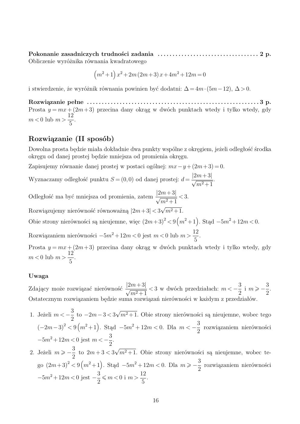 zasady oceniania - odpowiedzi - matematyka rozszerzony - matura 2015 przykładowa-16