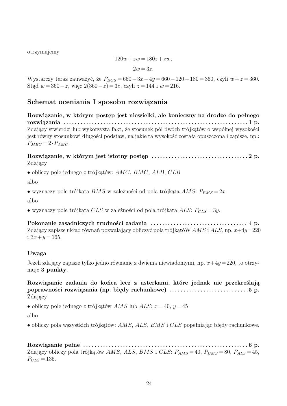 zasady oceniania - odpowiedzi - matematyka rozszerzony - matura 2015 przykładowa-24