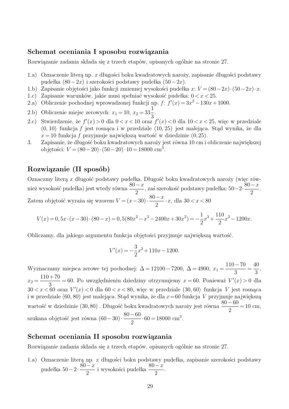 zasady oceniania - odpowiedzi - matematyka rozszerzony - matura 2015 przykładowa-29