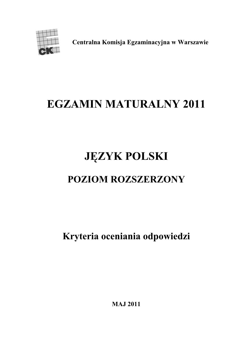 Odpowiedzi - jezyk polski, p. rozszerzony, matura 2011-strona-01