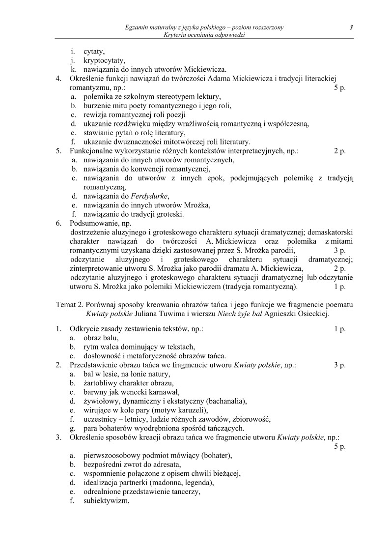 Odpowiedzi - jezyk polski, p. rozszerzony, matura 2011-strona-03
