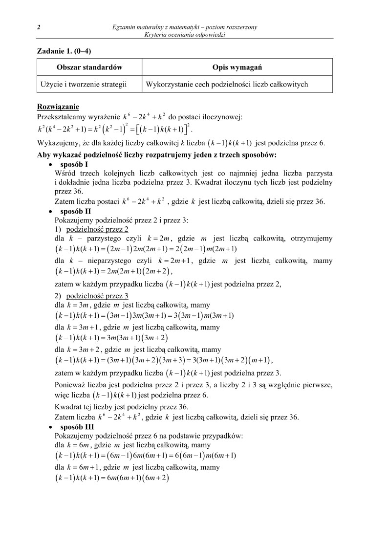 Odpowiedzi - matematyka, p. rozszerzony, matura 2011-strona-02