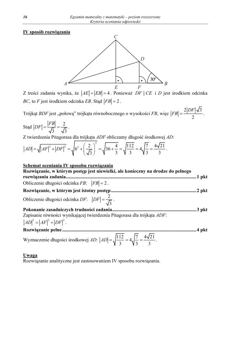 Odpowiedzi - matematyka, p. rozszerzony, matura 2011-strona-16